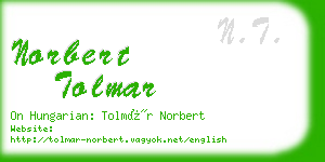 norbert tolmar business card